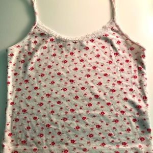 Red floral Skylar tank Brandy Melville